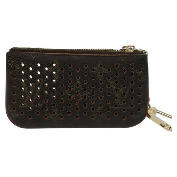 LOUIS VUITTON Monogram Perfo Pochette Cles Coin Purse Orange M95222 Auth - Picture 13 of 16